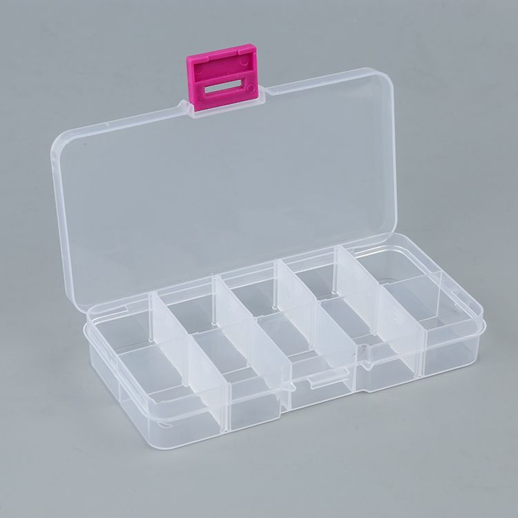 小10格可拆透明塑料收纳盒配件盒首饰盒渔具零件储物盒子详情图4
