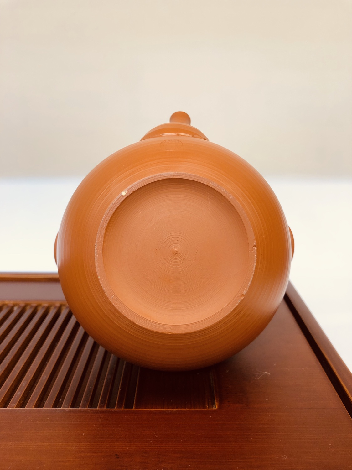 日本常滑烧急须  中州手造 老朱泥手环付手抓宝瓶壶详情图8