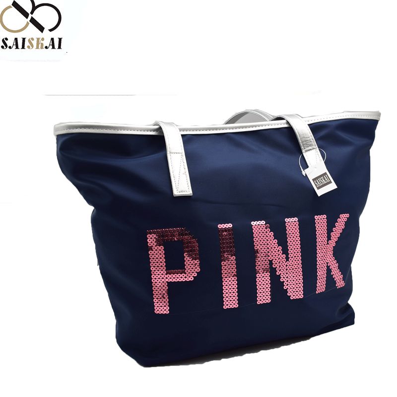 Ladies' hand-held shopping bag PINK large-capacity bag