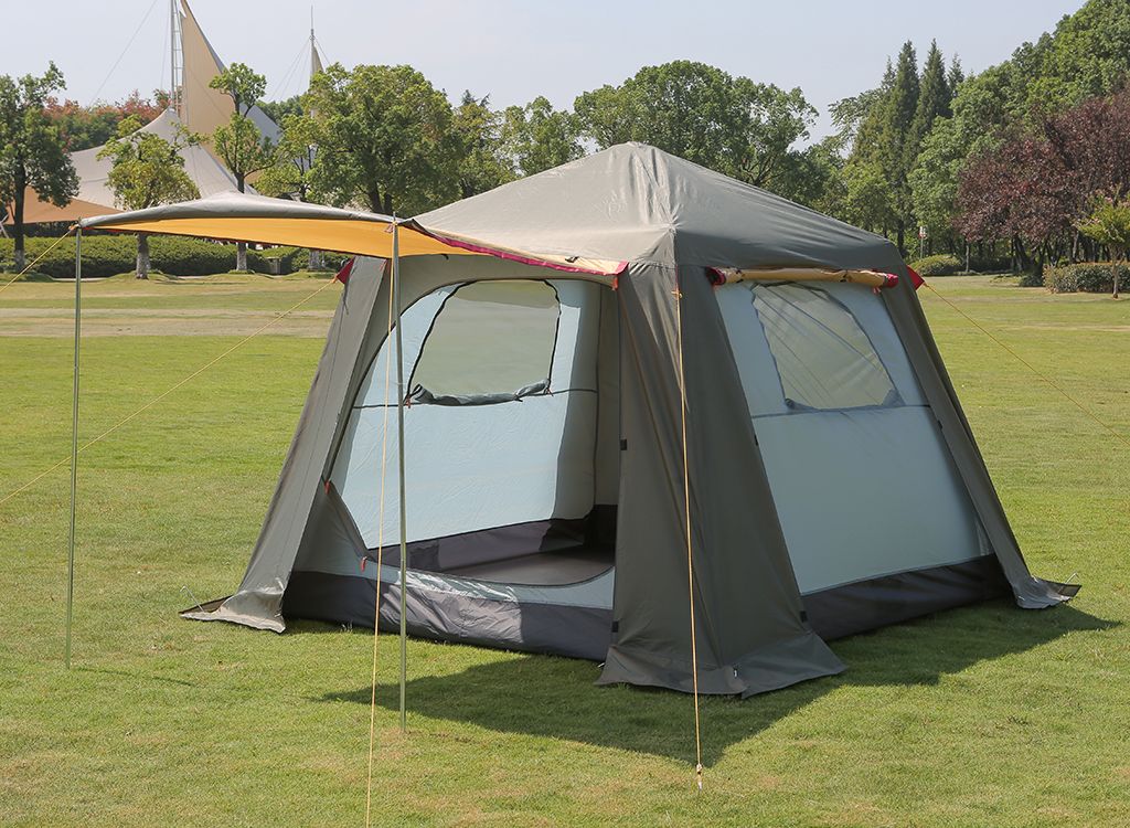 Wholesale of hot-selling large-capacity double-layer, double-door automatic quick-opening tents for 4-5 people family camping tents pic 4