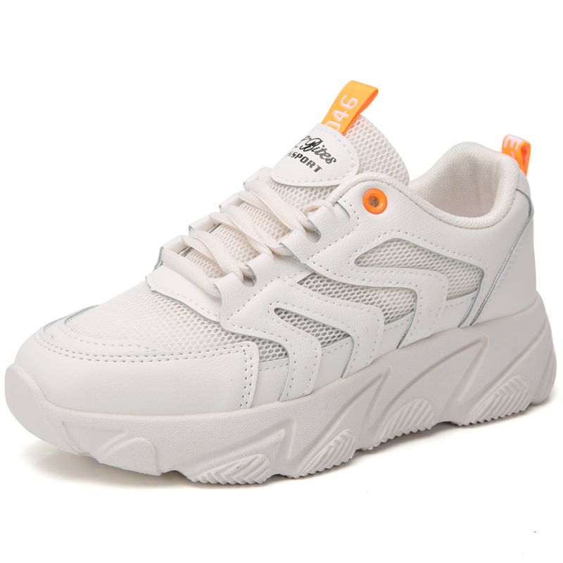 New women's shoes, casual sports shoes, fashionable shoes, hollowed-out women's shoes, versatile and comfortable running shoes, breathable women's height-increasing shoes details Picture