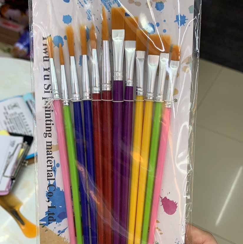 577-12塑料彩杆尼龙毛画笔