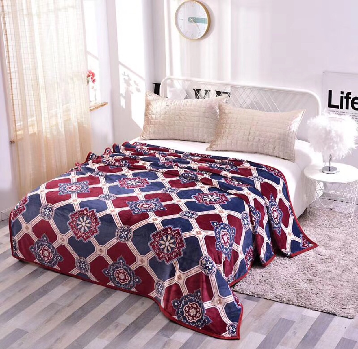 折边毛毯200x230Cm