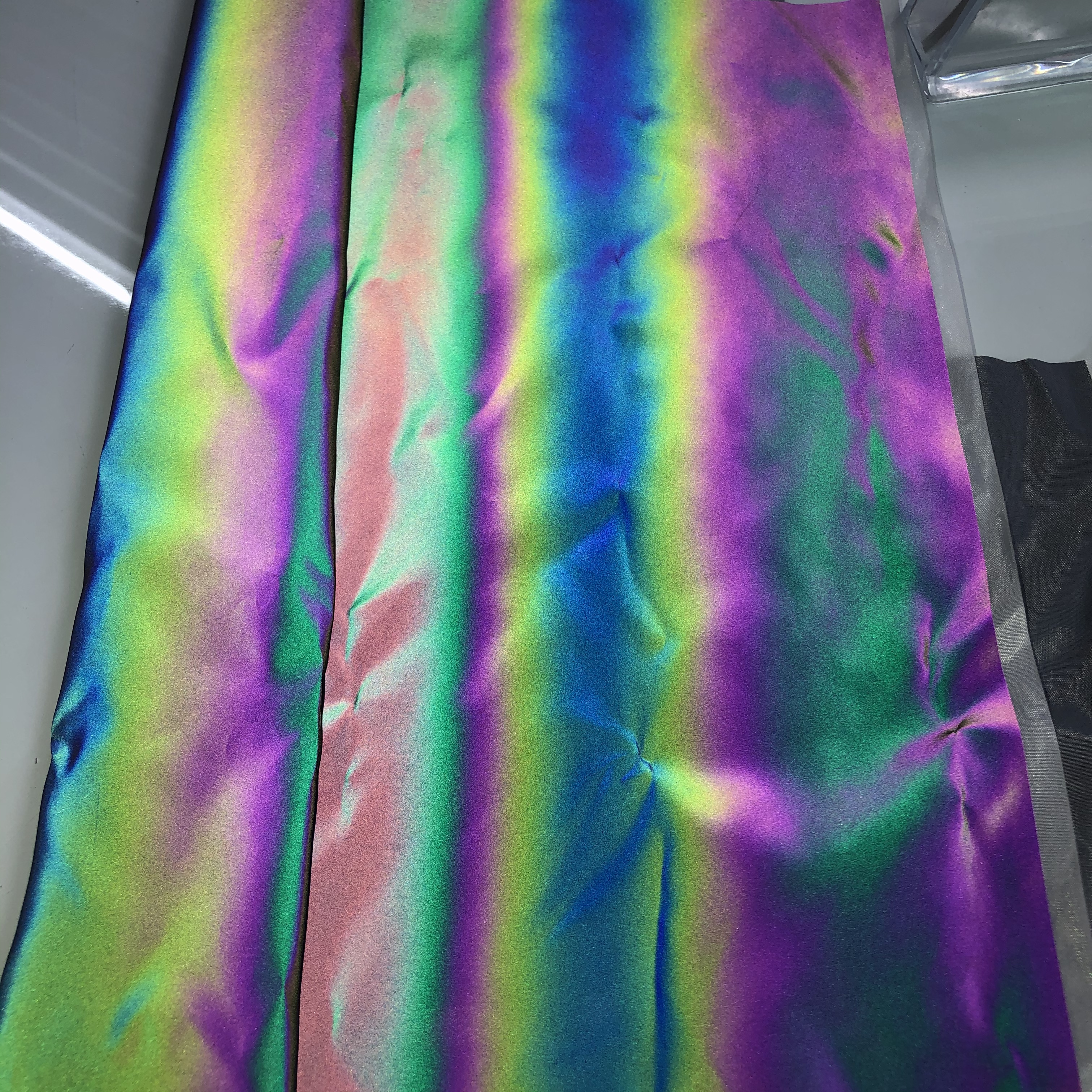 七彩反光布 反光布 反光膜 反光开线 反光材料细节图