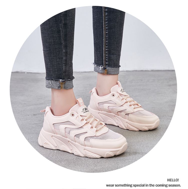 New women's shoes, casual sports shoes, fashionable shoes, hollowed-out women's shoes, versatile and comfortable running shoes, breathable women's height-increasing shoes detail image 9