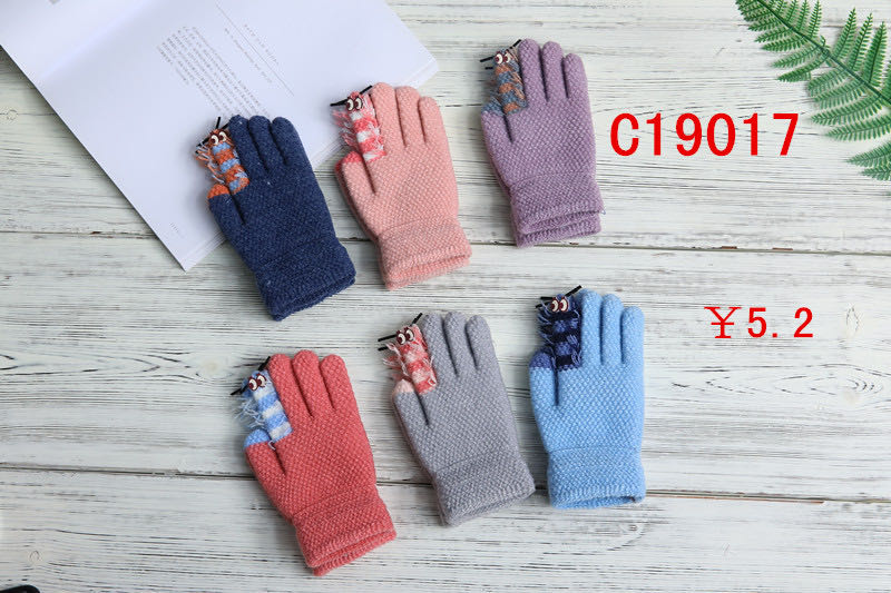 New Wheat Point Knitted Gloves For Women Autumn Winter Ins Cute Warm Thin Wool Five-Finger Tide Gloves C19017