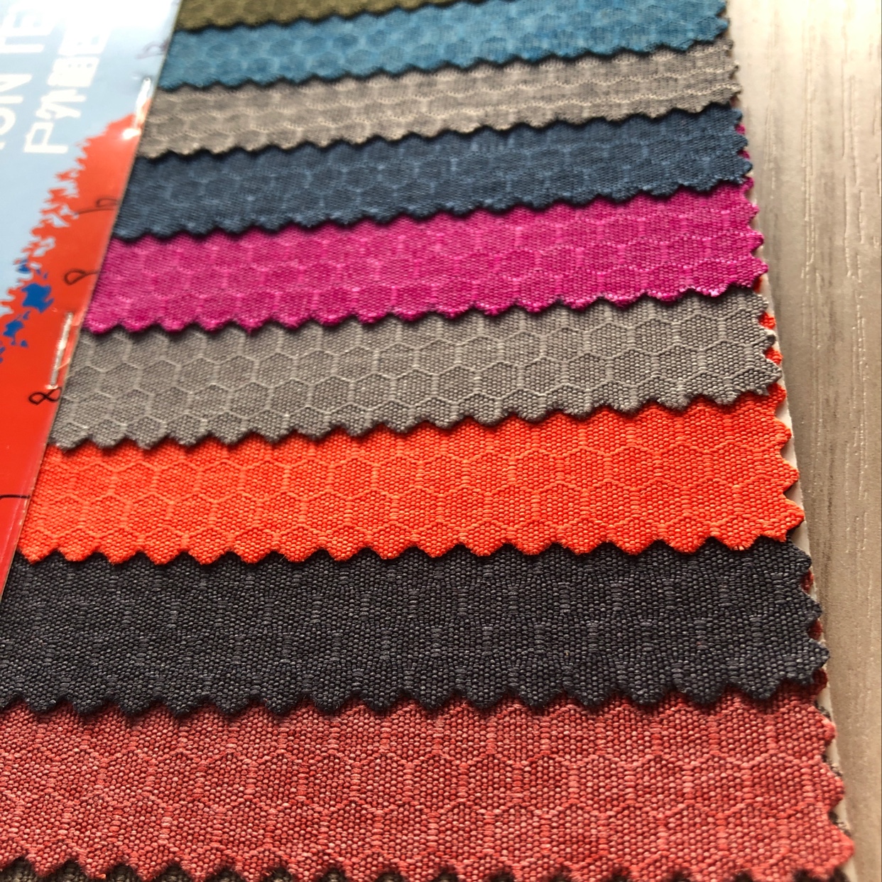 足球格阳离子小提花牛津布PU加防水细节图