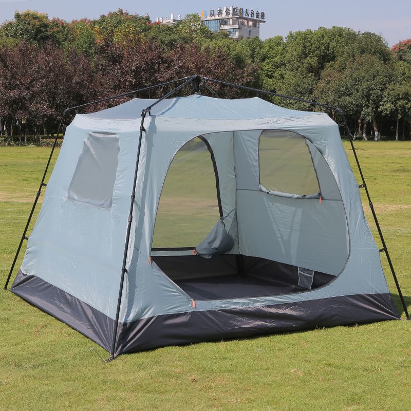Wholesale of hot-selling large-capacity double-layer, double-door automatic quick-opening tents for 4-5 people family camping tents Item Picture