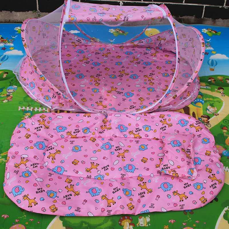 卡通三件套婴儿床白底实物图