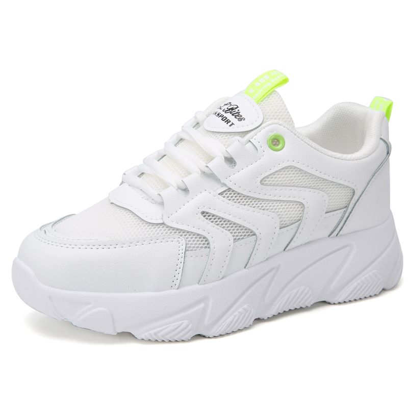 New women's shoes, casual sports shoes, fashionable shoes, hollowed-out women's shoes, versatile and comfortable running shoes, breathable women's height-increasing shoes Specification image