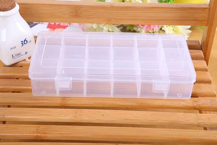 18-compartment plastic box, detachable plastic transparent storage box, storage box, jewelry box, tool component box Application Scenario