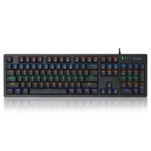 雷柏 V508游戏机械键盘青轴黑轴茶轴红轴混彩RGB背光有线发光吃鸡LOL电竞专用104键台式笔记本办公通用键盘