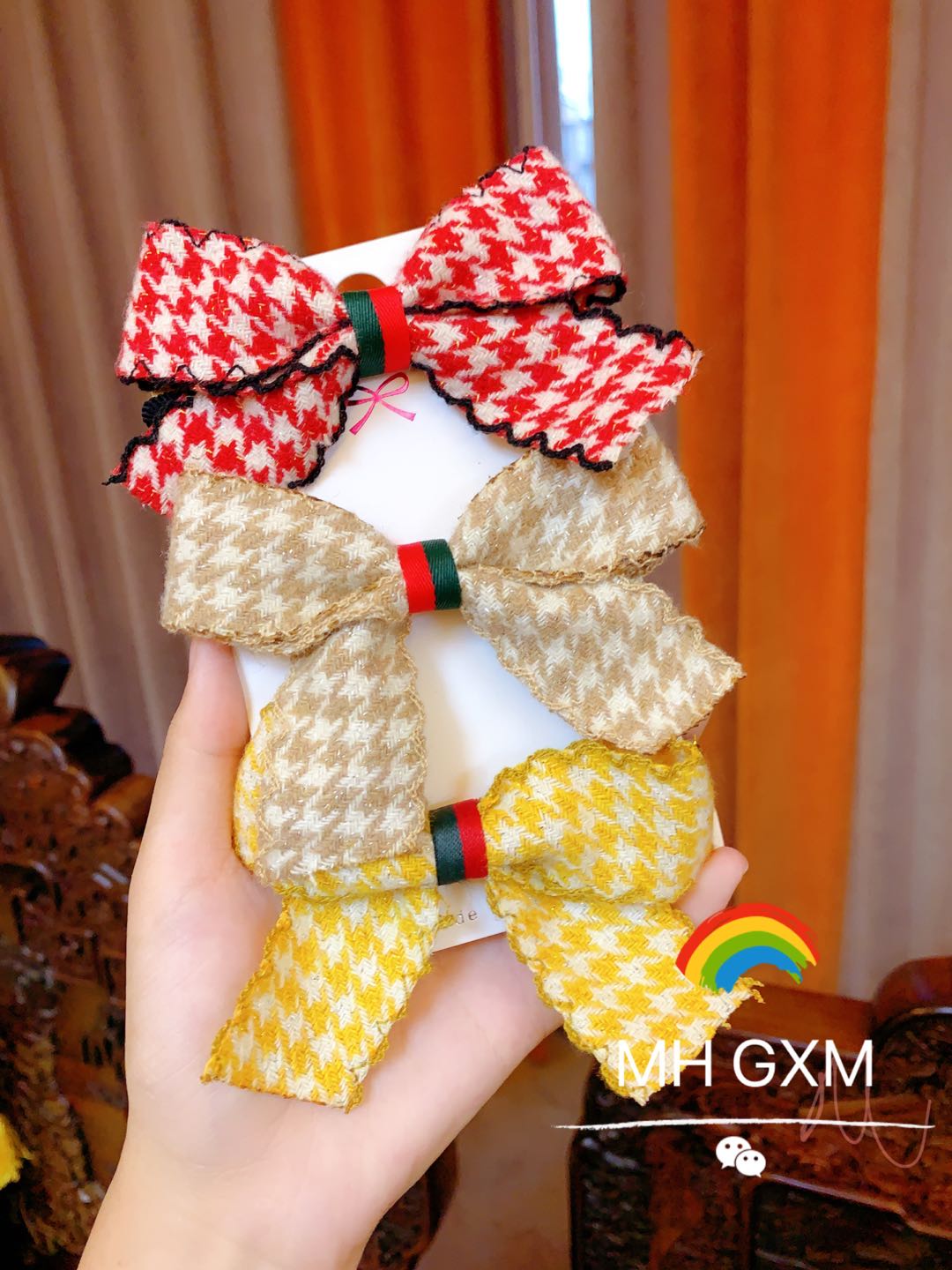 小香风蝴蝶结压夹