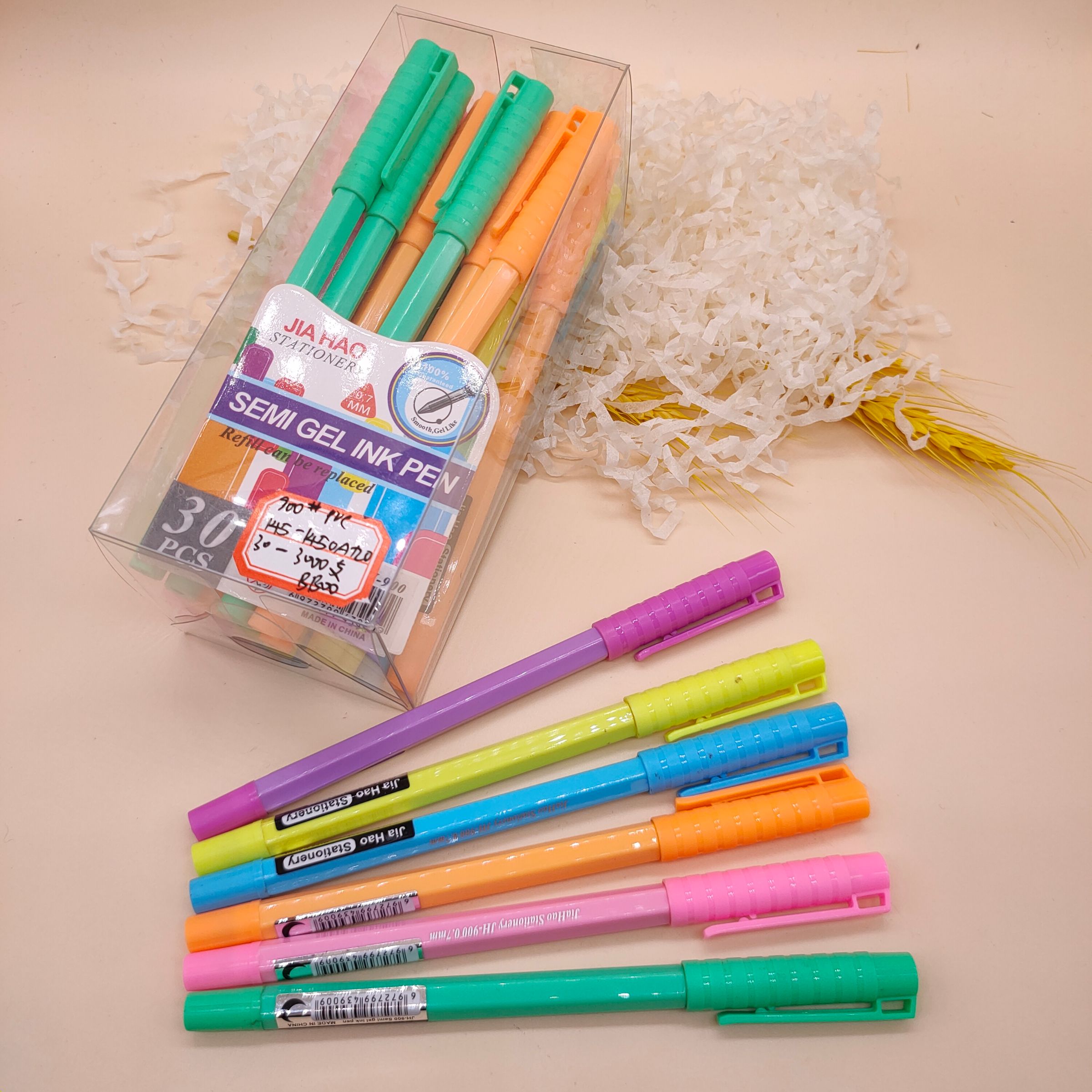 Simple hexagonal color rod neutral pen 0.5 cartridge full needle fountain pen