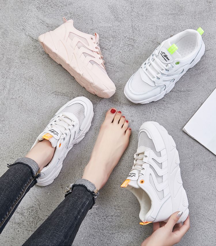 New women's shoes, casual sports shoes, fashionable shoes, hollowed-out women's shoes, versatile and comfortable running shoes, breathable women's height-increasing shoes detail image 17