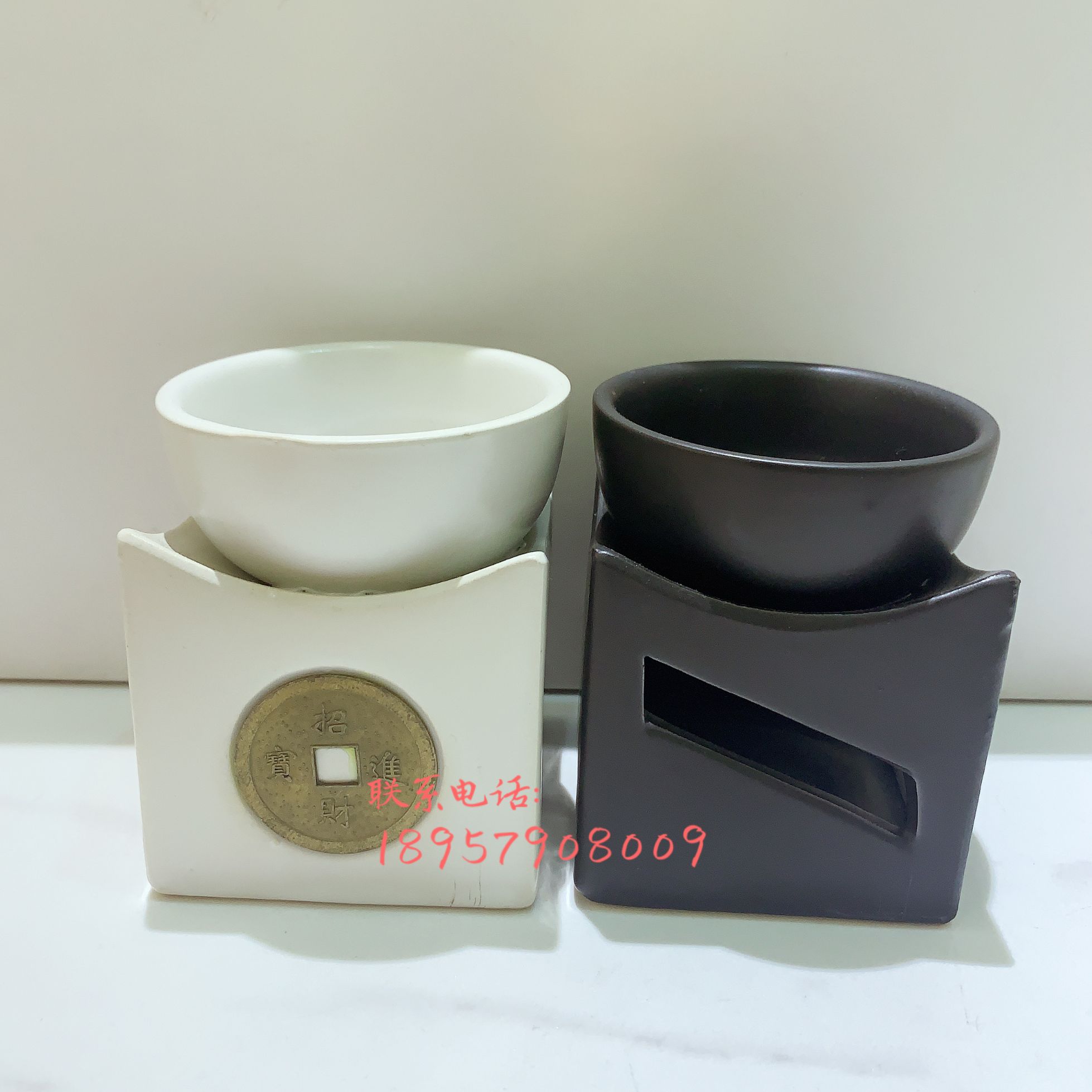 陶瓷精油蜡烛式熏香炉工艺品摆件详情图3