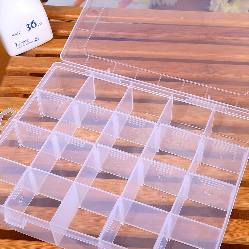 Wholesale 20-compartment transparent plastic storage boxes, electronic component boxes, multi-compartment detachable sewing boxes, jewelry boxes and organizing boxes Specification image