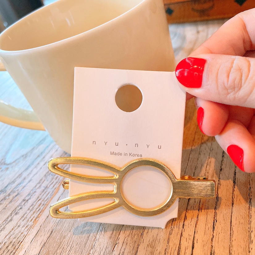 Alloy metal brushed hair clips thumbnail