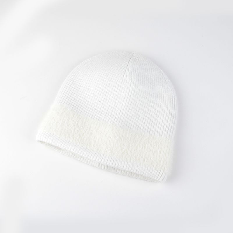 秋冬新品纯色针织帽卷边光板单层毛线帽详情图10