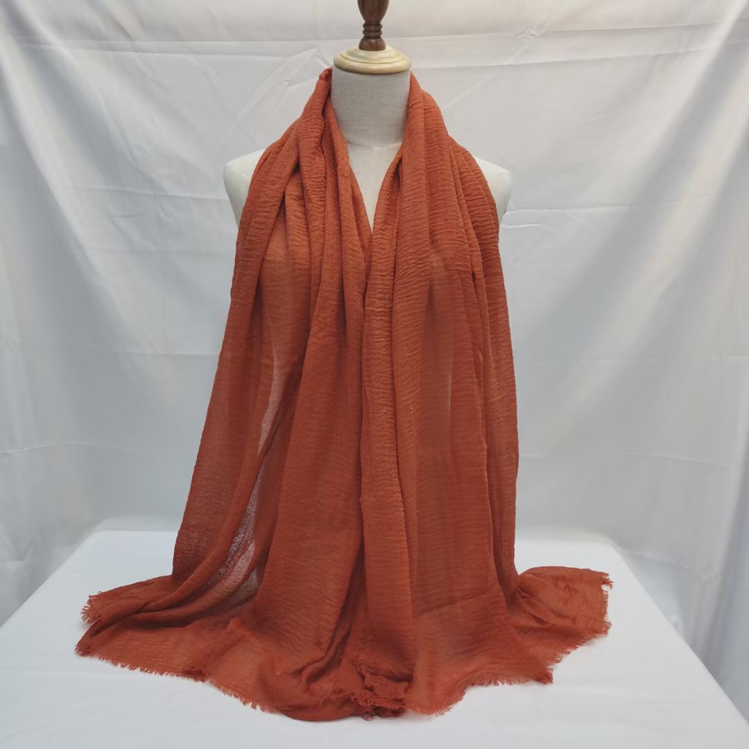 Korean silk scarf with intricate pattern detail