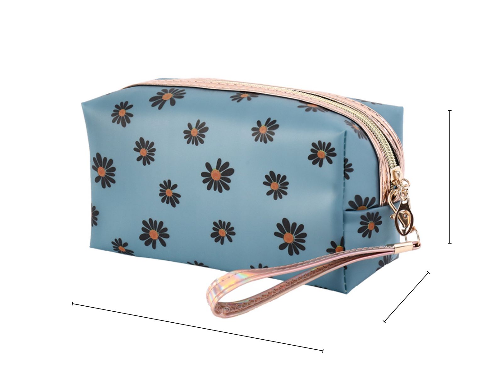 镭射化妆包PVC透明化妆包八角洗漱包多功能防水旅行收纳包大容量图