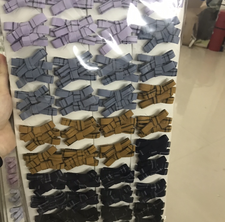 Korean version of fashion fabric bow cross check clip