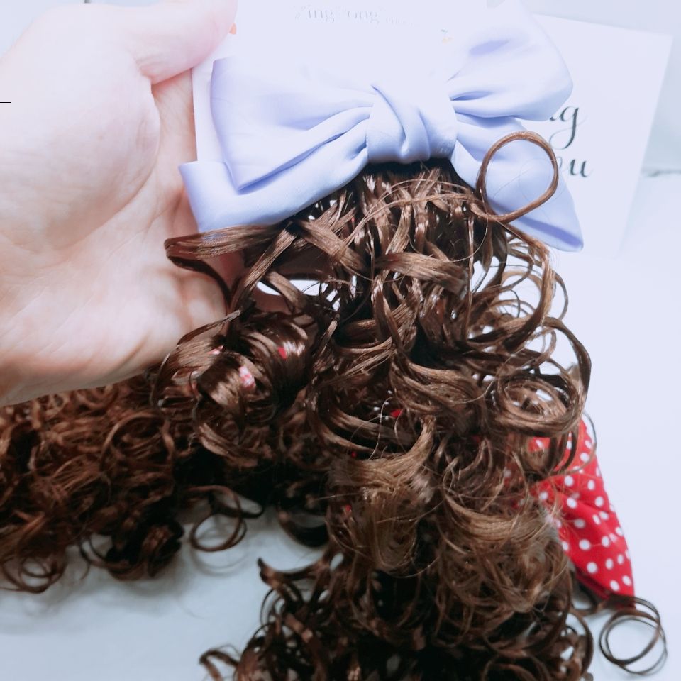 Baby wig Head accessories Children's knot long curly hair large wave braid hairpin Princess styling headflower pair Application Scenario