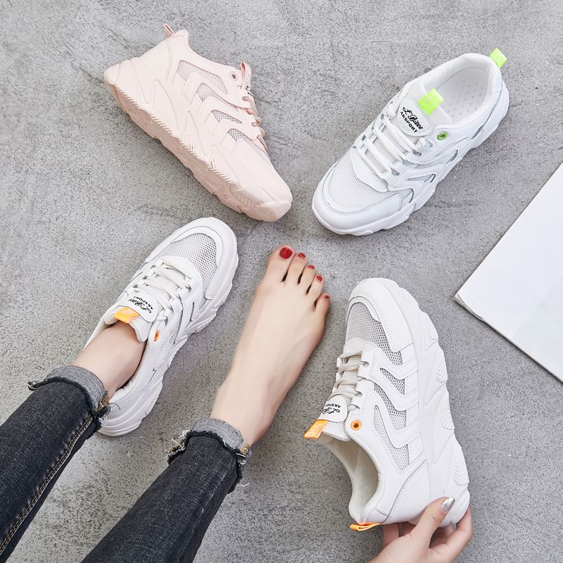 New women's shoes, casual sports shoes, fashionable shoes, hollowed-out women's shoes, versatile and comfortable running shoes, breathable women's height-increasing shoes Application Scenario