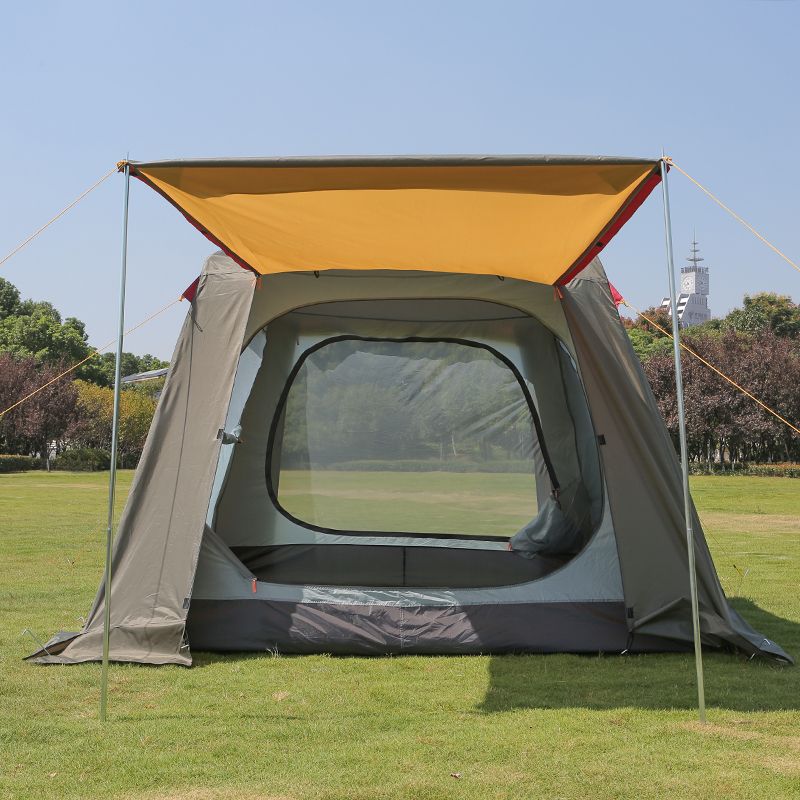 Wholesale of hot-selling large-capacity double-layer, double-door automatic quick-opening tents for 4-5 people family camping tents details Picture