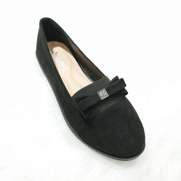 2020 new design bow style ladies flat casual shoes