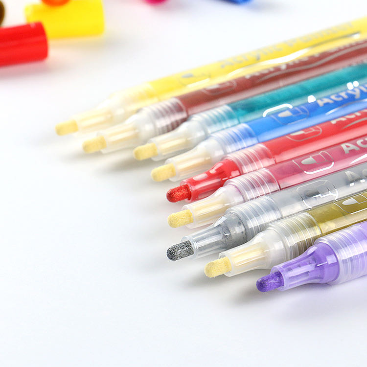 Guangna 1000 acrylic marker pens, body painting, ceramic decoration, DIY photo album, black card, graffiti, water-based paint pen detail image 5