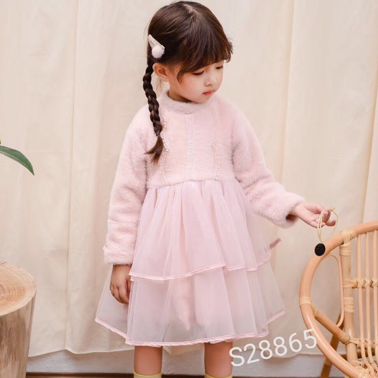 Long-sleeved woolen dress S28865