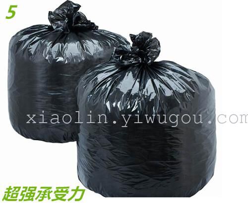 黑色平口塑料垃圾袋打包袋80x100详情图2