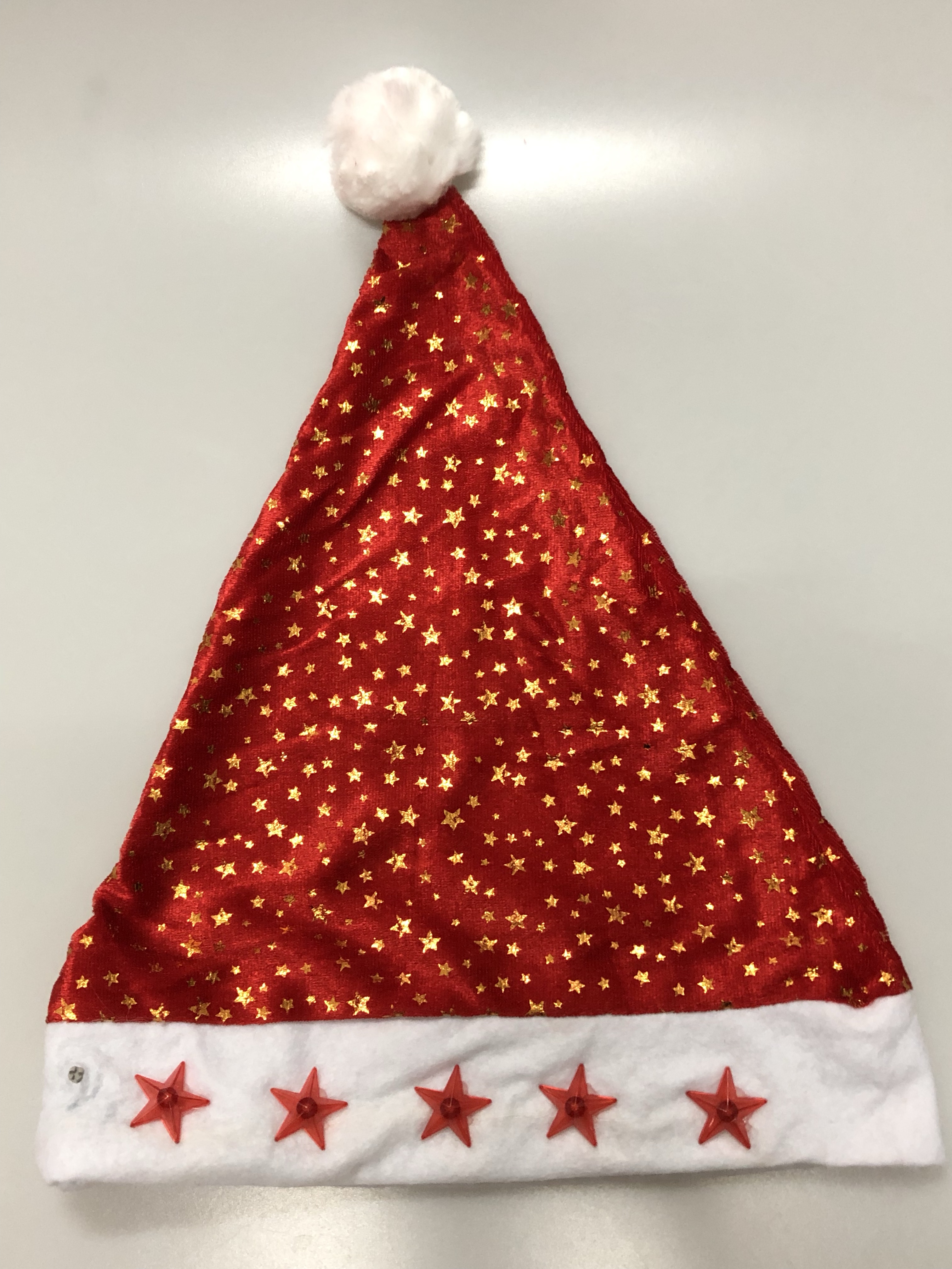 Gold-embossed illuminated Christmas hat, flashing star Christmas hat Application Scenario