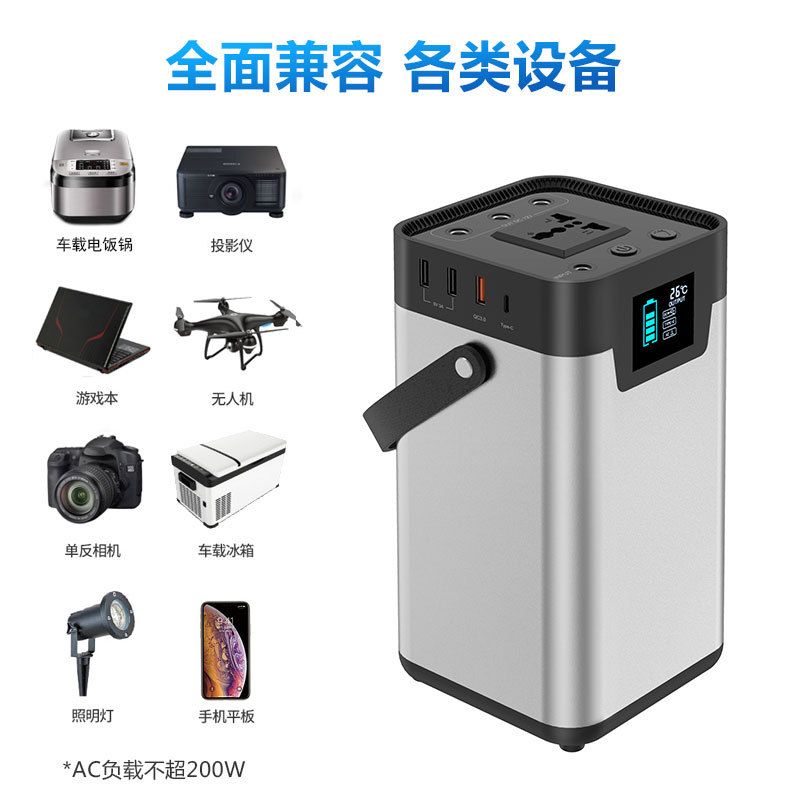 200W便携式储能电源 110V220V户外露营大容量应急电源产品图