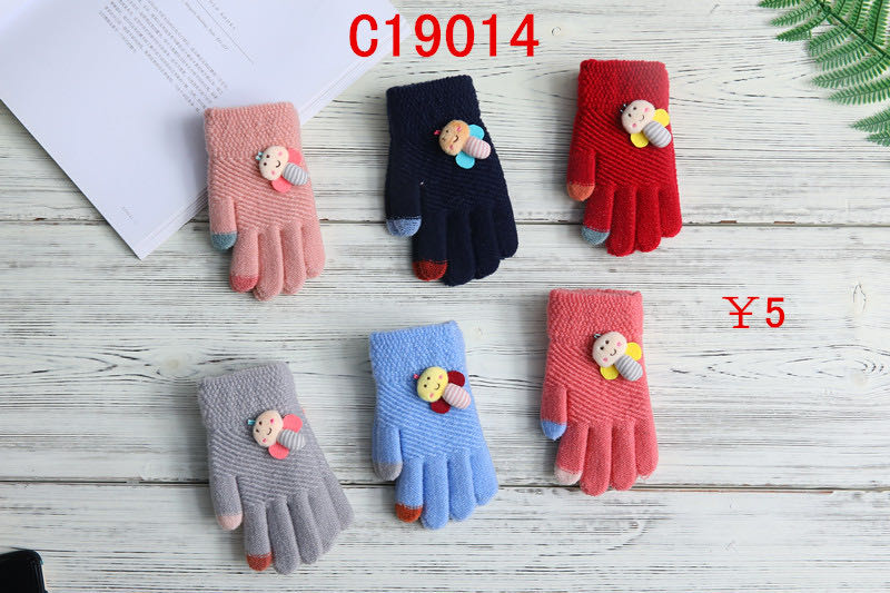 New Wheat Point Knitted Gloves For Women Autumn Winter Ins Cute Warm Thin Wool Five-Finger Tide Gloves C19014