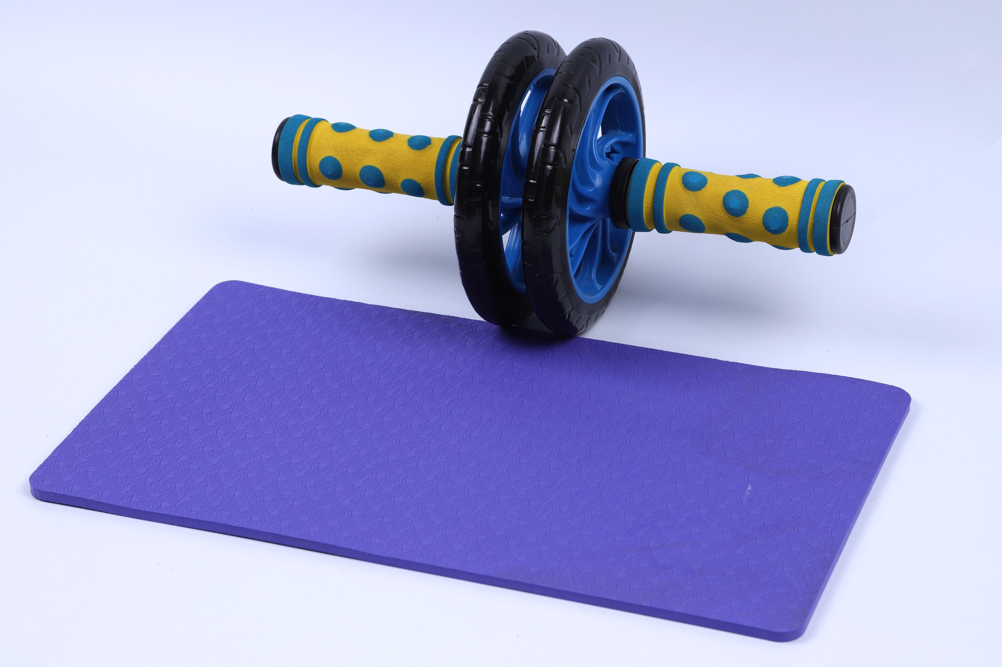 Wholesale of home fitness sports equipment manufacturers with a handle and a touch of abdominal wheel to help you get a six-pack and abdominal muscles detail image 3