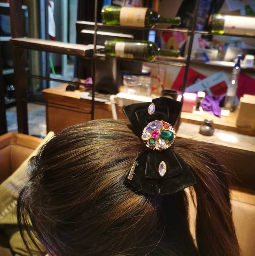 爆款头饰发饰发夹韩版流行蝴蝶结发夹girls蝴蝶发夹韩版重工彩钻发绳