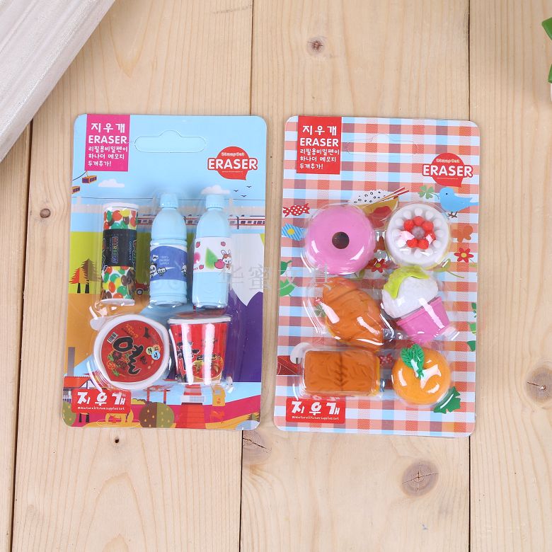 拉面方便面饮料组合性癖 TPR 环保玩具橡皮 3D造型产品图