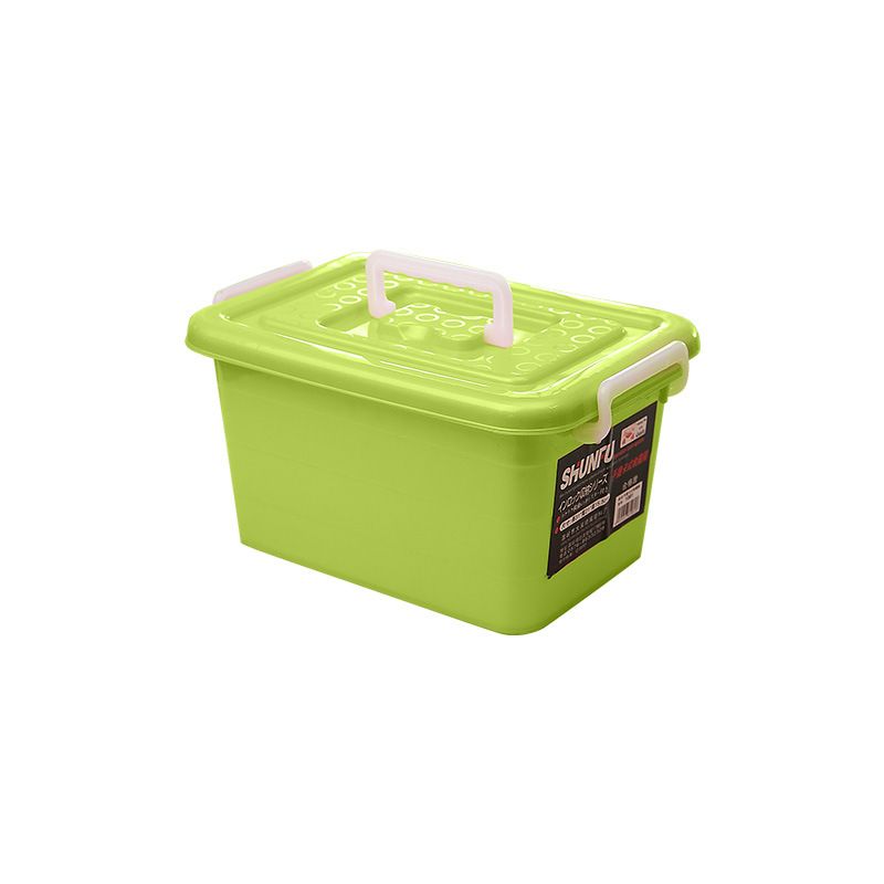 1083厂家直销低价环保PP食品级有盖小号手提箱塑料收纳盒整理箱详情图1