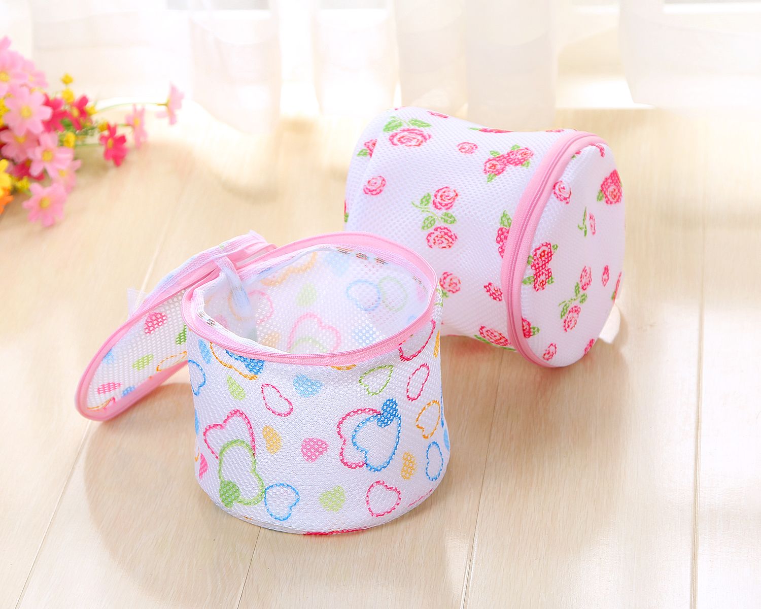 【芬芳】工厂直销文胸护洗袋三明治网布护内衣袋印花文胸袋