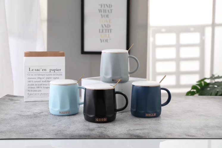 Simple matte ceramic cup