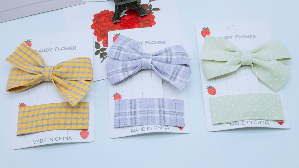 Simple little hair clip Korean girl beautiful clip bangs fresh bow cute hair clip Princess clip duck full figure