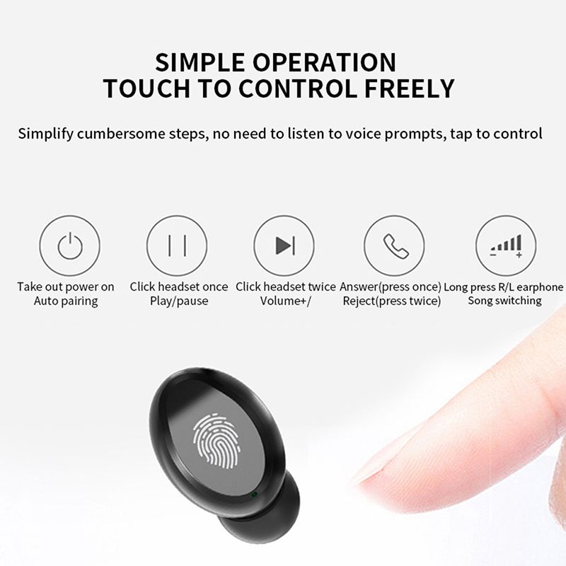 YEXIN 新款V8无线蓝牙触摸耳机双耳跨境TWS电量显示5.0运动耳机详情图8