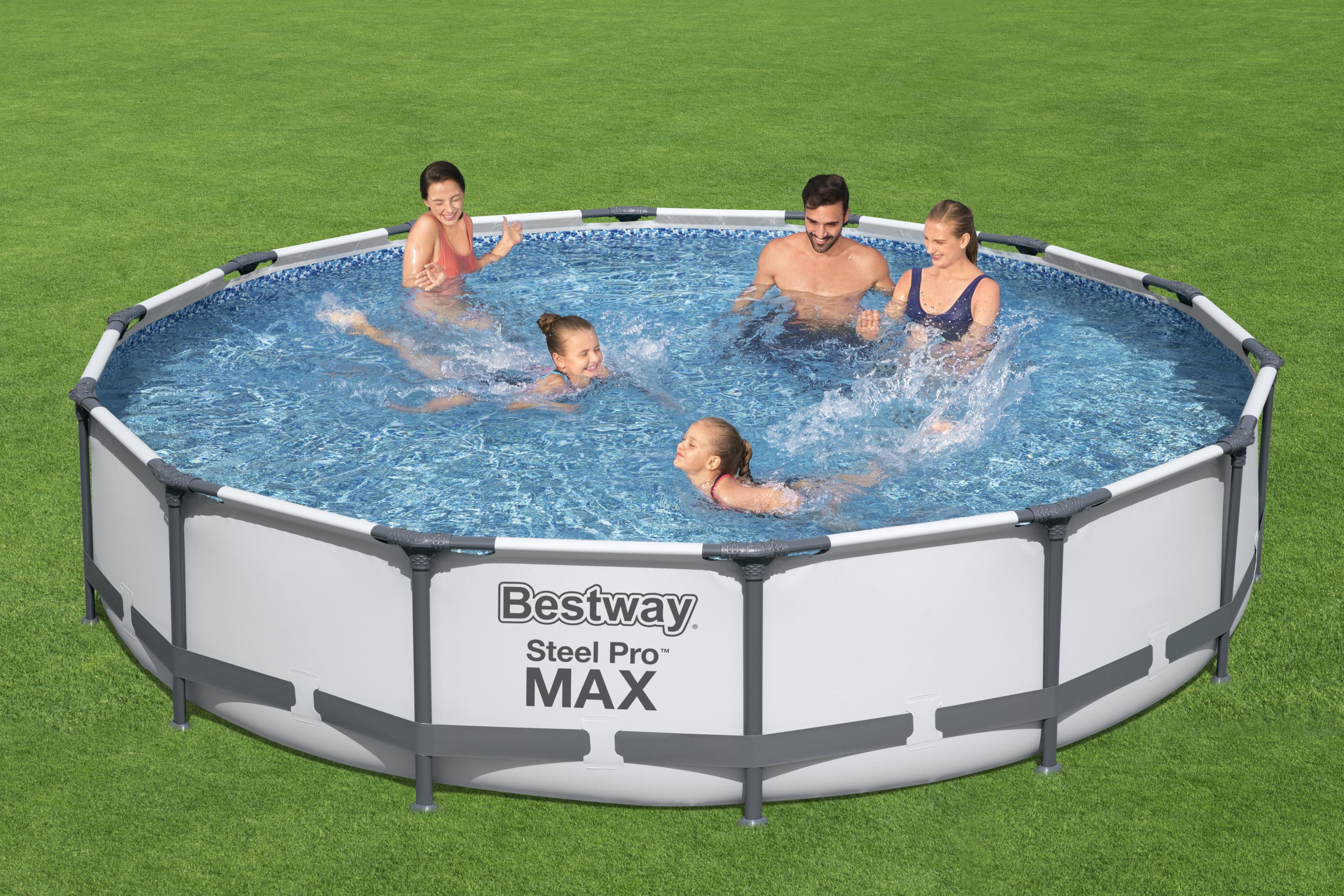 Steel Pro MAX™ 14' x 33"/4.27m x 84cm 56595圆形支架水池套装