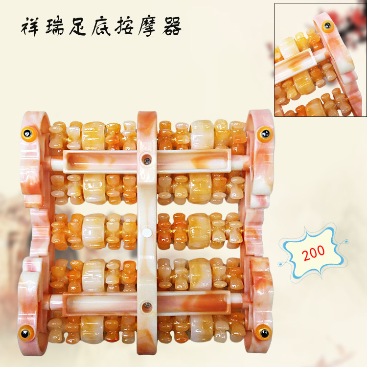200厂家直销五排脚底塑料滚珠按摩器老年足底穴位按摩产品图