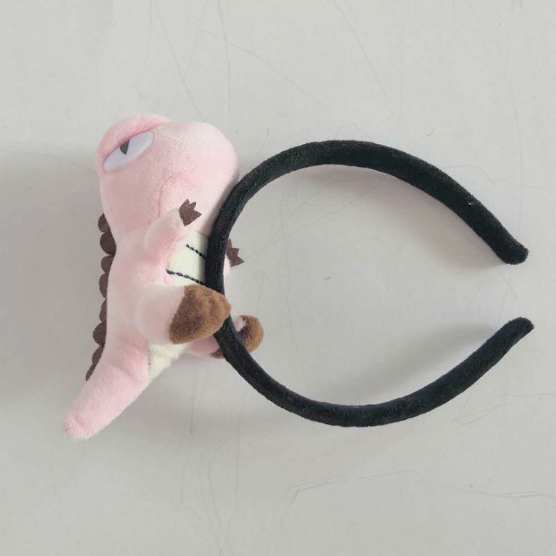 恐龙头扣 恐龙卡通毛绒头扣发箍头箍头饰饰品配饰恐龙挂件皮圈头扣玩具头扣儿童详情图6