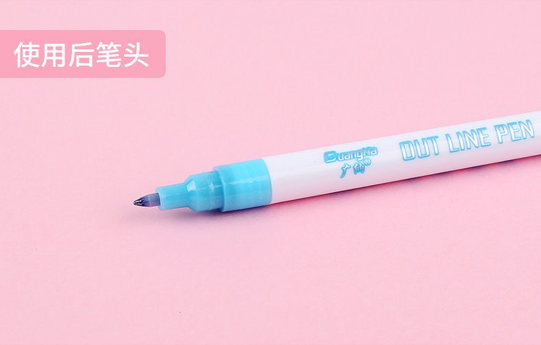 GN153-12 color metallic marker pens, DIY drawing pens, water-based dreamy double-line pens, and colored highlighters are all available pic 7