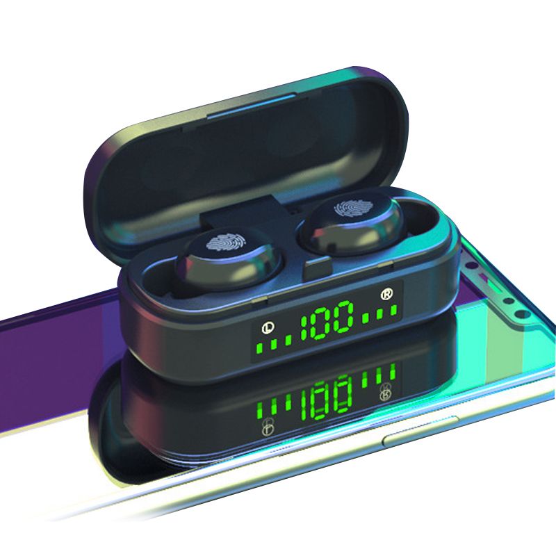 YEXIN 新款V8无线蓝牙触摸耳机双耳跨境TWS电量显示5.0运动耳机图