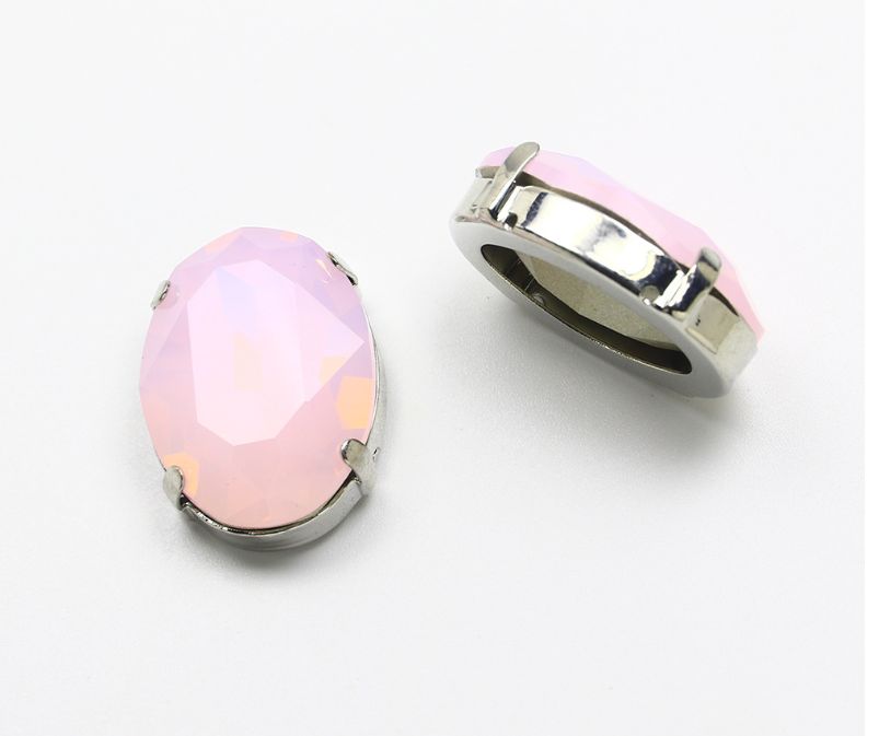 东洲水晶 粉蛋白系列尖底玻璃爪钻diy鞋服手缝钻 箱包饰品配件详情图2